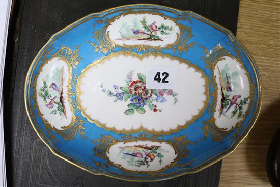 A Sevres style dish and a part dessert service